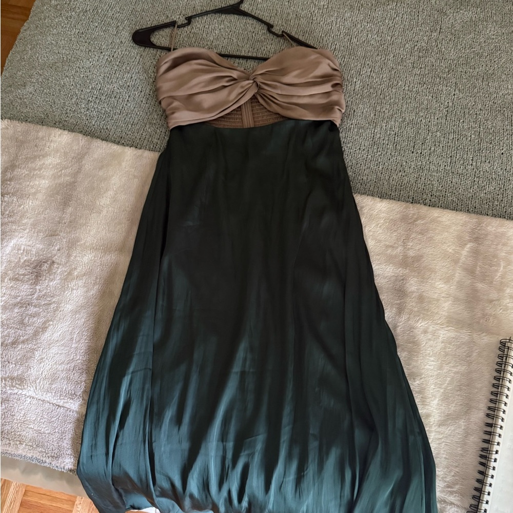 Elegant Two-Tone Strapless Dress